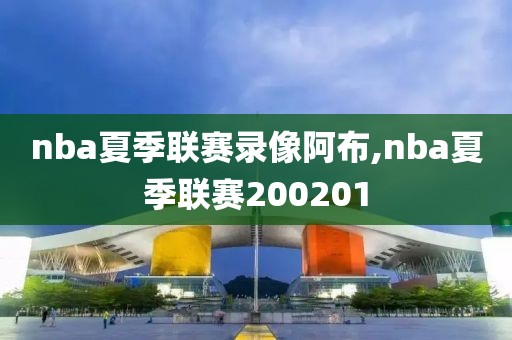 nba夏季联赛录像阿布,nba夏季联赛200201